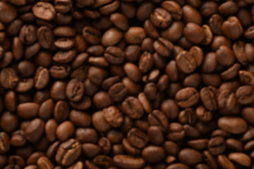 Coffee beans. Isolated on a black background.