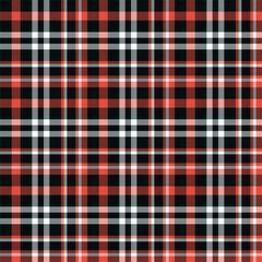 Plaid seamless pattern. Vector background of textile ornament. Flat fabric design.