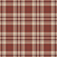 Plaid seamless pattern. Vector background of textile ornament. Flat fabric design.