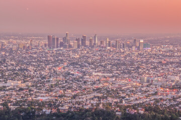 Fototapeta premium Los Angeles Skyline in the Evening
