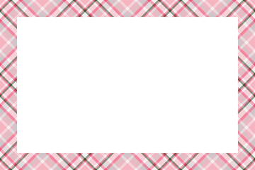 Vintage frame vector. Scottish border pattern retro style. Tartan plaid ornament.