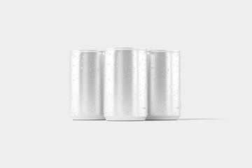 150ml Soda Can White Blank 3D Rendering Mockup