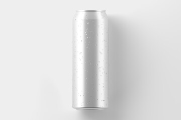 500ml Soda Can White Blank 3D Rendering Mockup