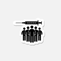 Group vaccination sticker icon