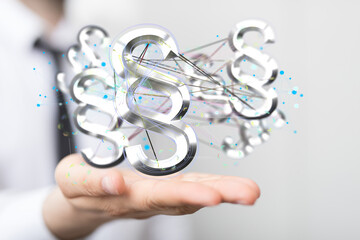 Lawyer and advocate on-line law services concept.