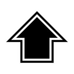 Arrow symbol icon vector for web and application in a black flat color pictogram illustration