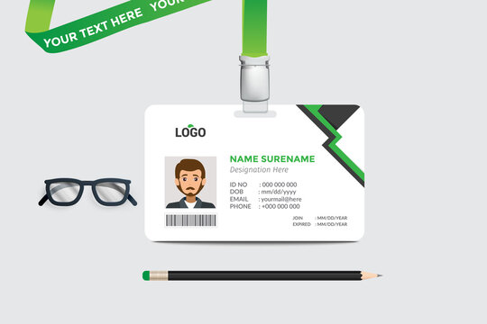 Simple Id card design template, clean and smooth,eps 10.