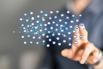 data network 3d digital info