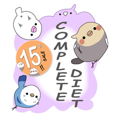 parrots, japan style, pastel color, cockatiel, nice, fun, sale