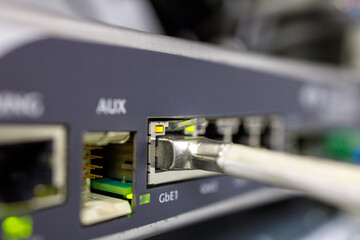 close-up of the server-side equipment at the provider