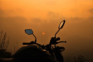 sunset in the mountains