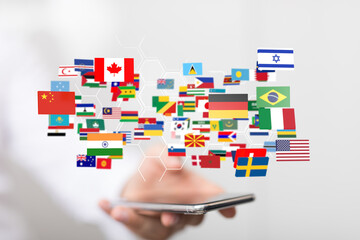 International world flag 3d digital