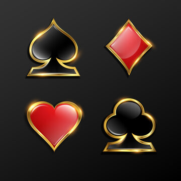 Vector illustration of casino symbols. 