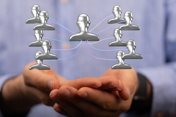 hierarchy connection team group digital