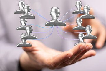 hierarchy connection team group digital