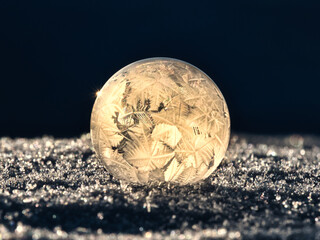 Snowglobe in the snow