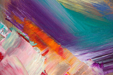 Beautiful Colorful Brush Strokes Abstract Paint Background