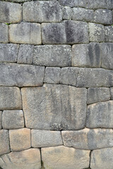 Mur inca du Machu Picchu au Pérou