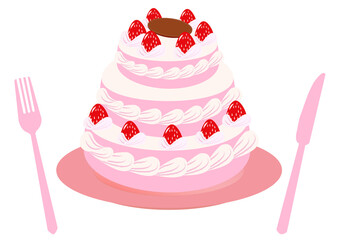 豪華なケーキイラスト素材