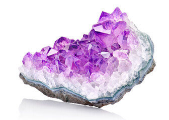 Amazing rare shape sparkly Violet Crystal Stone macro mineral surface. Purple rough Amethyst quartz...