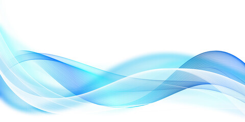 
Abstract blue wave background with halftone