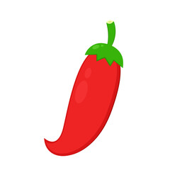 Chili cartoon vector. Chili on white background.