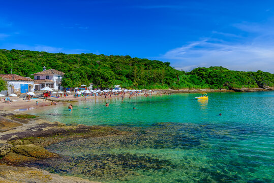 Azeda Beach in Buzios, Rio de Janeiro, Brazil. Seascape of Buzios