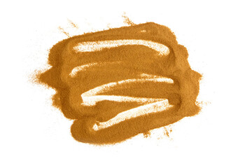 Chicory root powder isolated on white background
