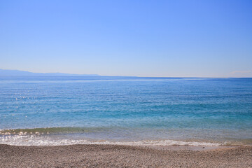 Fototapeta na wymiar Borsh beach with turquoise water sea