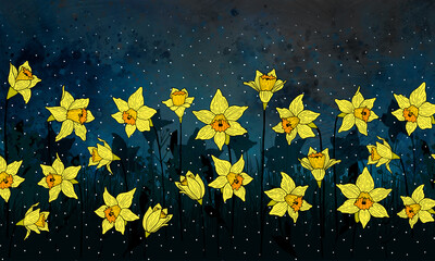 Daffodils darkness