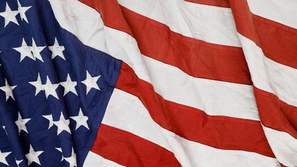 The waving national usa american flag.