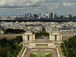Vista de Trocadero desde la Torre Eiffel de París