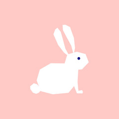Cute bunny drawing vector