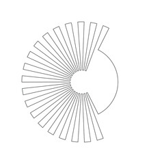 One Lines Design . Circle shape . Vector Background. Abstract Geometrical illustration.