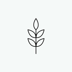 Fototapeta premium Plant leaf icon illustration vector symbol