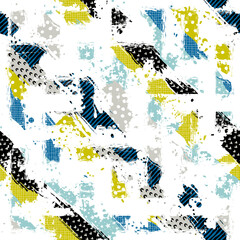 Template seamless abstract pattern. Patchwork. Freehand drawing