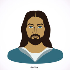 vector illustration of Jesus Christ Face