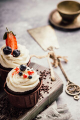 Sweet delicious cake. Freshly made delicious cake.