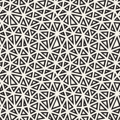 Vector seamless pattern. Irregular abstract linear grid. Graphical hand drawn background. Reticulated monochrome texture. Hipster modern print. Contemporary graphic design