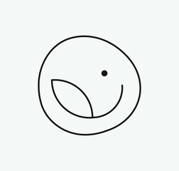 Leaf logo concept vector symbol nature smile