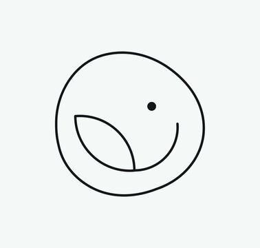 Leaf logo concept vector symbol nature smile