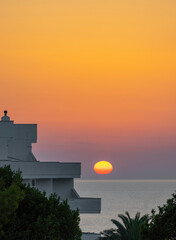 Sunset in Rodi Garganico, National park Gargano, Apulia, Italy