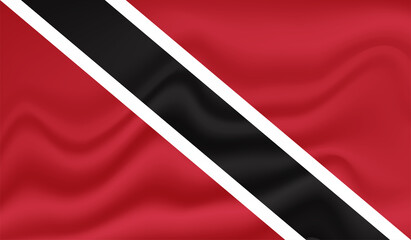 Trinidad and Tobago vector grunge flag isolated on white background.