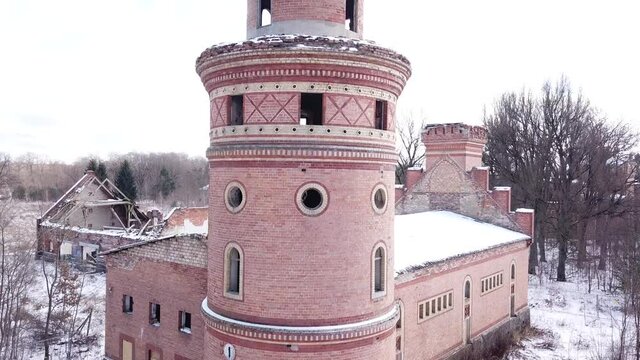 Flug &uuml;ber Gentzrode bei Neuruppin im Winter