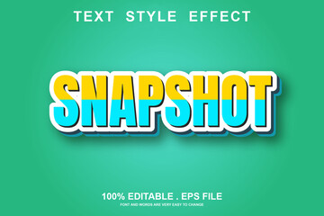 snapshot text effect editable