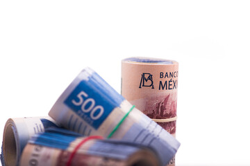Rollos de billetes mexicanos
Rolls of mexican bills

