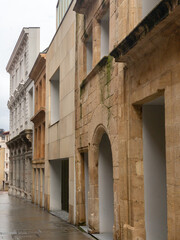 Old and modern buildings on te street