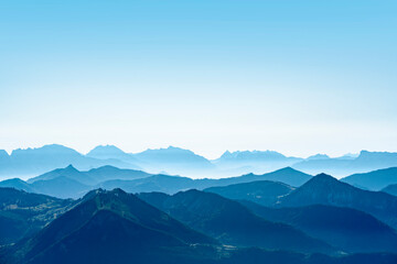 Austria, Alps. Majestic mountain view from the top