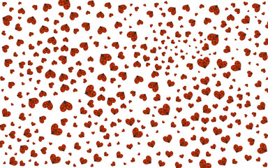 Valentines day background with hearts, vector illustration, eps 10