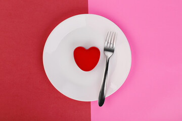 Love Served - A Heart in a Plate, Valentine's Day Concept
